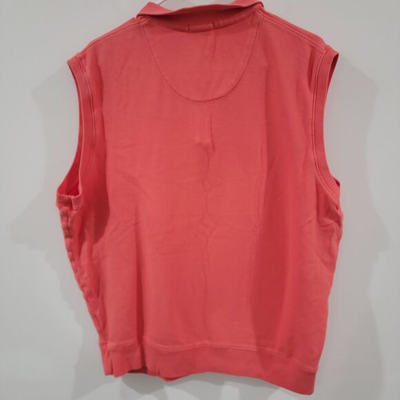 Peter Millar Mens Sweater Vest Size XL Coral Pink Golf Course Academia - Picture 2 of 6